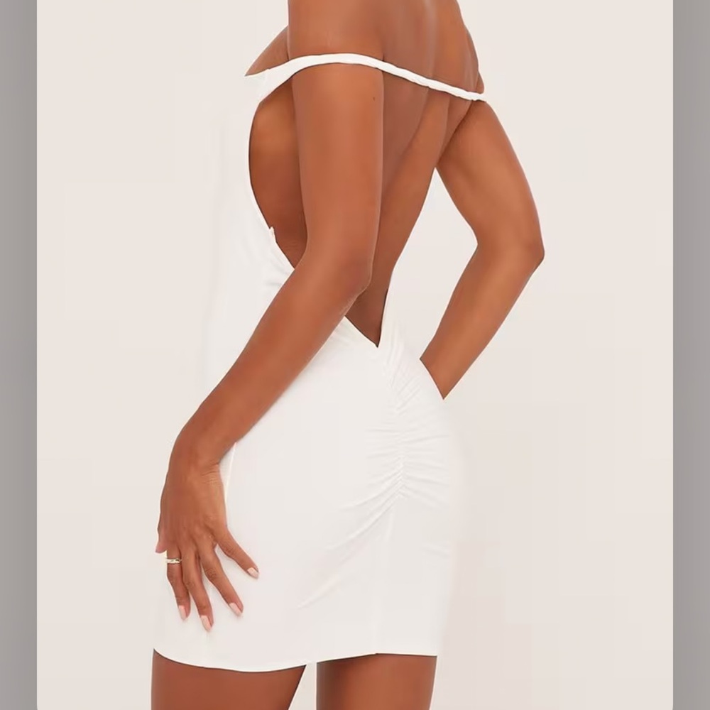 EGO White Backless Mini Dress